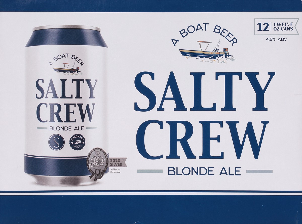 slide 6 of 9, Coronado Brewing Co. Blonde Ale Salty Crew Beer 12 - 12 oz Cans, 12 ct