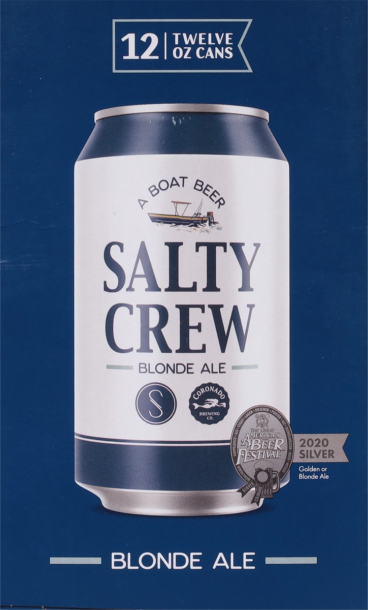 slide 4 of 9, Coronado Brewing Co. Blonde Ale Salty Crew Beer 12 - 12 oz Cans, 12 ct