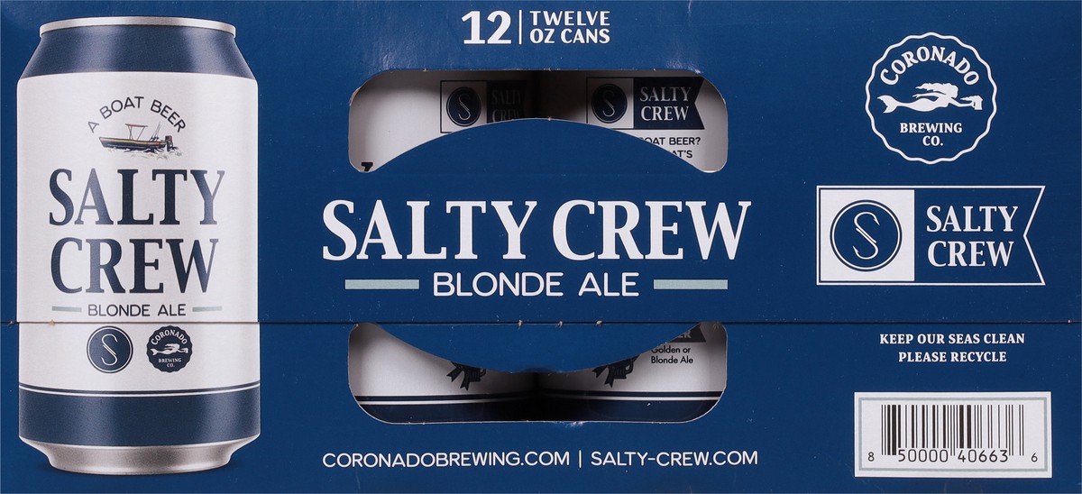 slide 5 of 9, Coronado Brewing Co. Blonde Ale Salty Crew Beer 12 - 12 oz Cans, 12 ct