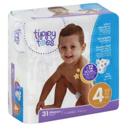Tippy Toes Baby Soft Jumbo Pack Diapers - Size 4