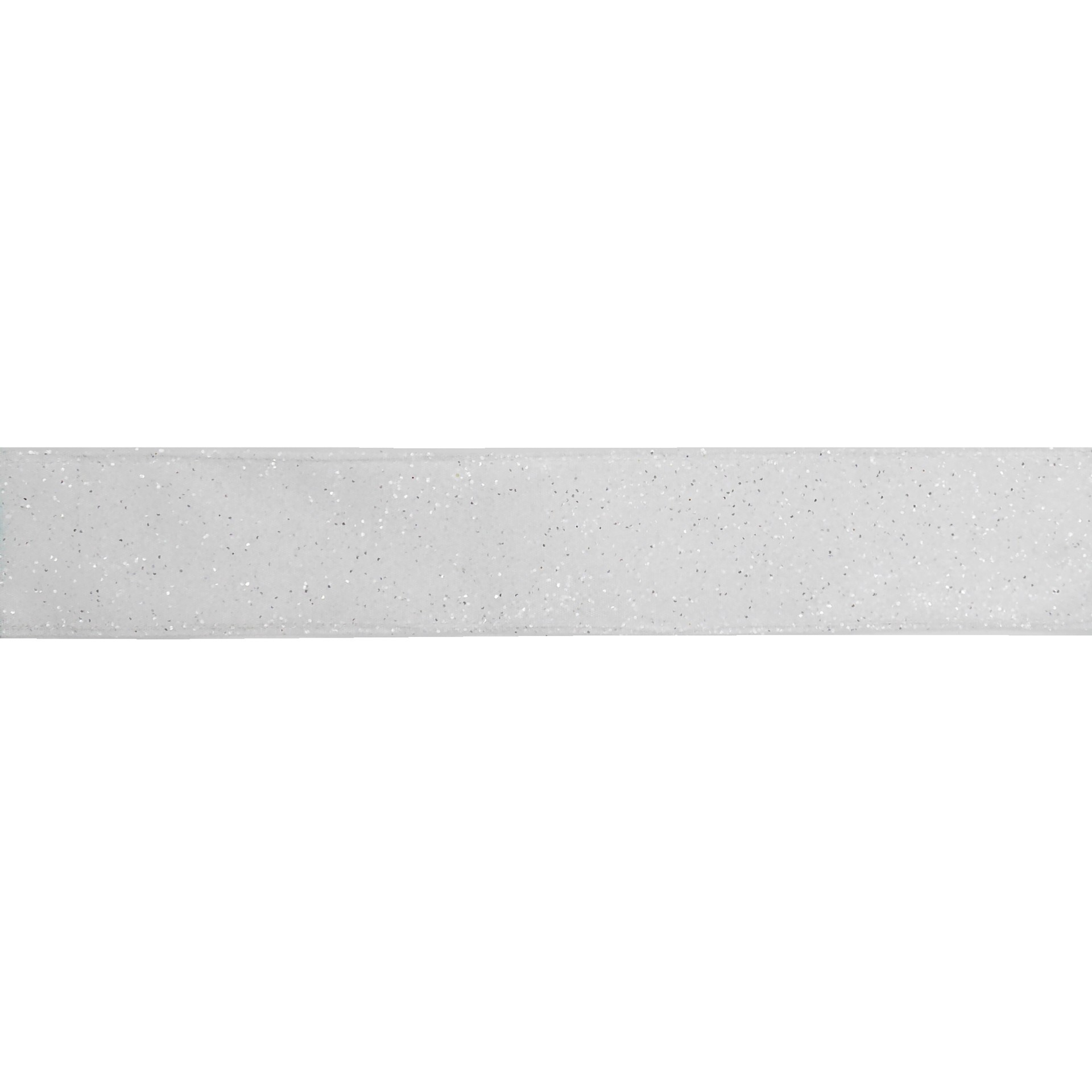 slide 3 of 3, 1.5" X 30ft. White Glitter Taffeta Wired Ribbon By Celebrate It, 1.5 in x 30 ft