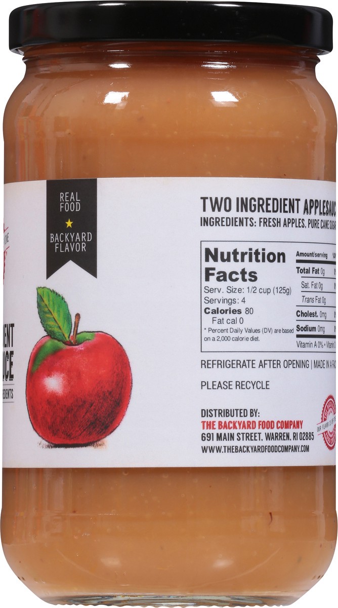 slide 9 of 9, The Backyard Food Company Two Ingredient Applesauce 17 oz, 17 oz