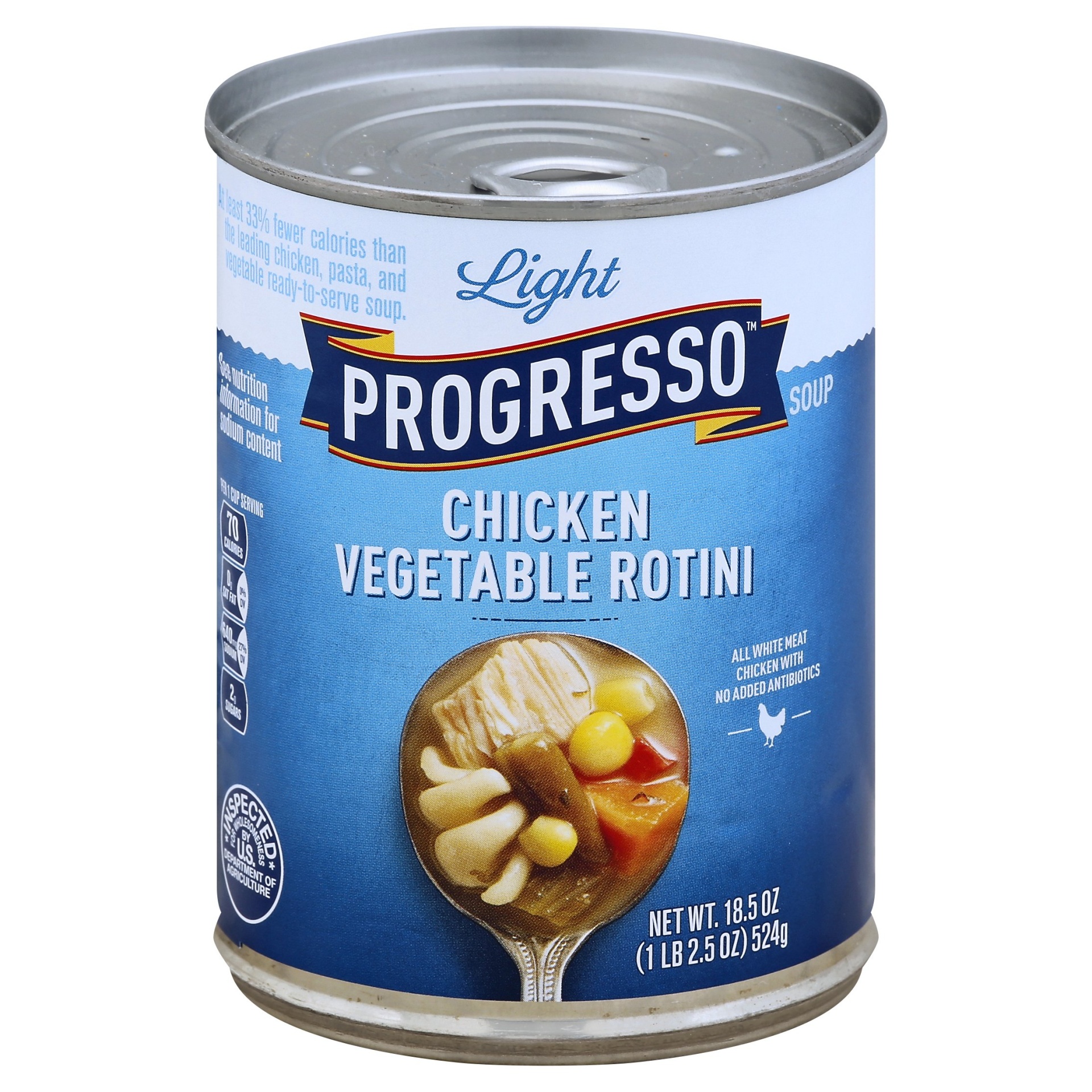 slide 1 of 1, Progresso Light Chicken Vegetable Rotini Soup, 18.5 oz