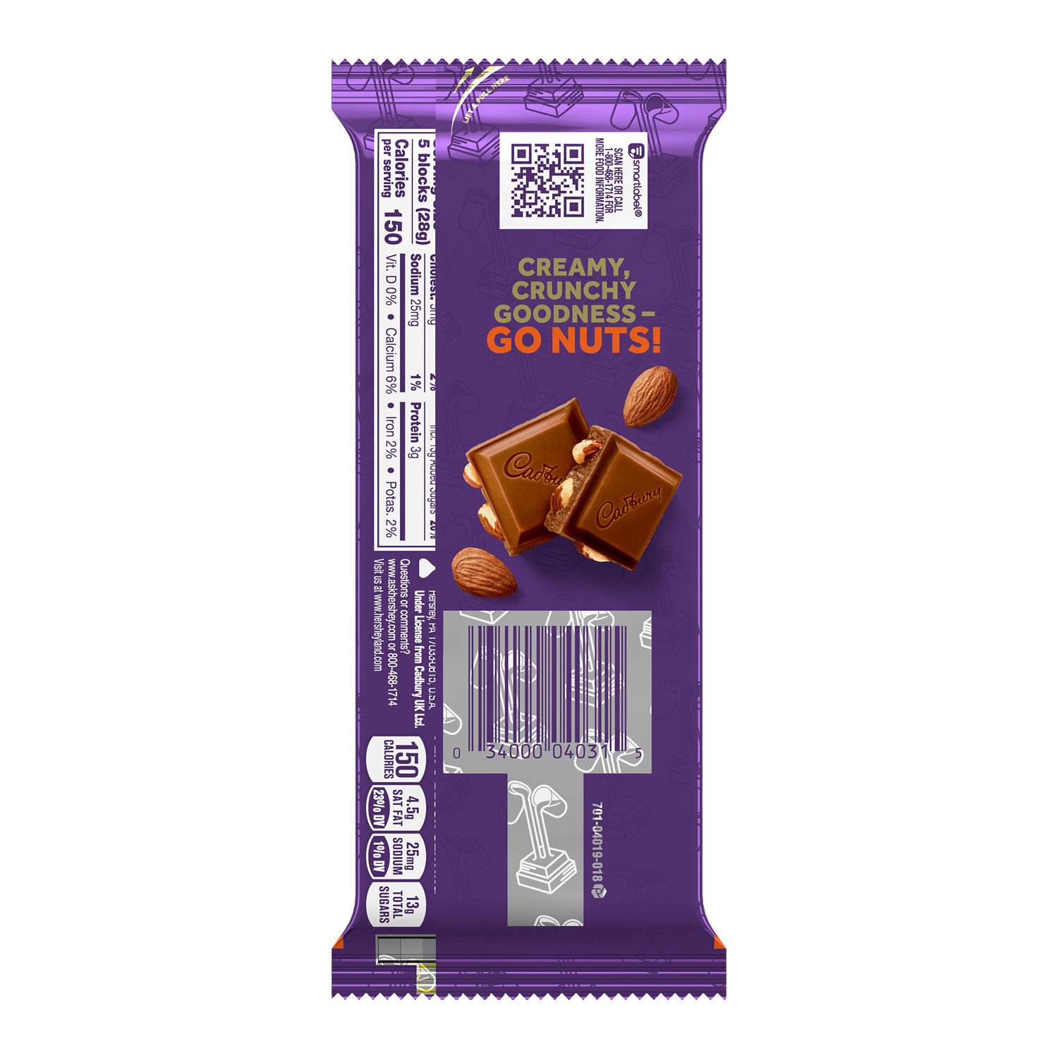 slide 9 of 9, Cadbury DAIRY MILK Roast Almond Milk Chocolate Candy Bar, 3.5 oz, 3.5 oz