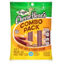 Frigo CheeseHeads Colby Jack & Turkey Sticks Combo Pack 8 ea