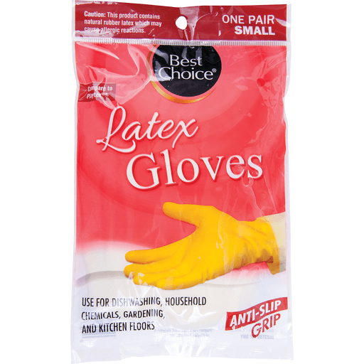 slide 1 of 1, Best Choice Deluxe Lined Latex Glove Small Size, 1 ct