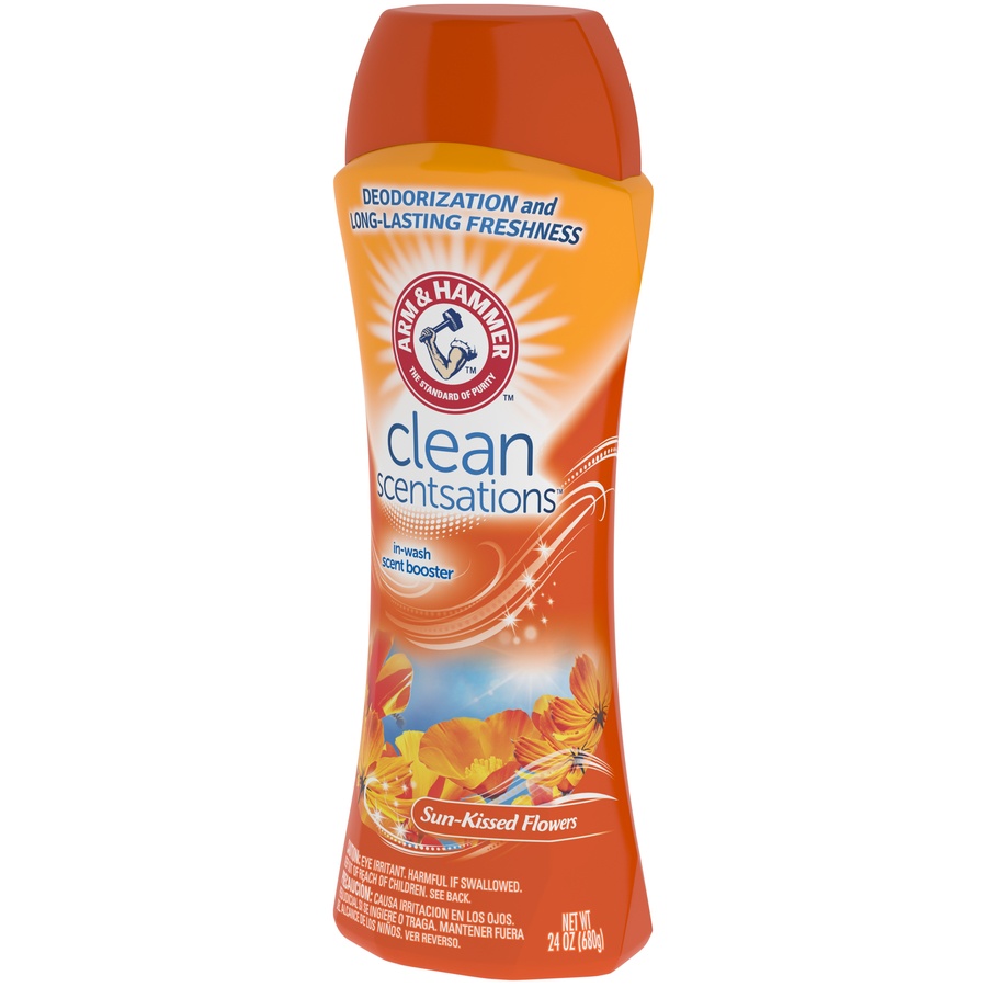 slide 3 of 4, ARM & HAMMER Clean Scentsations In-Wash Freshness Booster Sun-Kissed Flowers, 24 oz