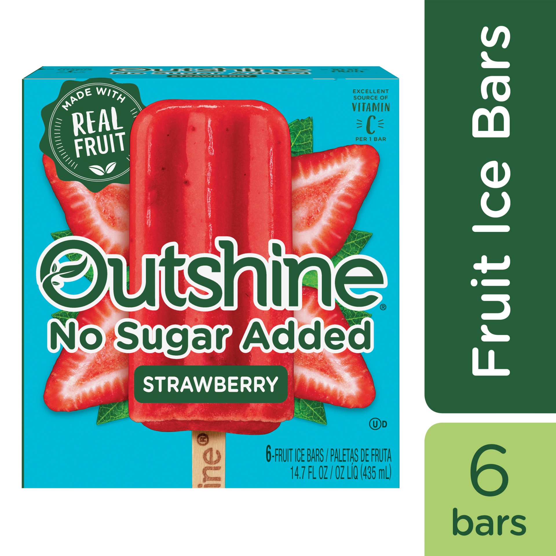 slide 1 of 2, Outshine Strawberry Frozen Fruit Bars With No Sugar Added, 15 oz