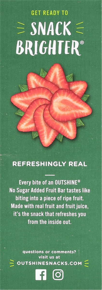 slide 9 of 9, Outshine No Sugar Added Strawberry Fruit Ice Bars 6 ea, 6 ct