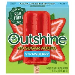 Outshine Strawberry Fruit Ice Bar 6 ea