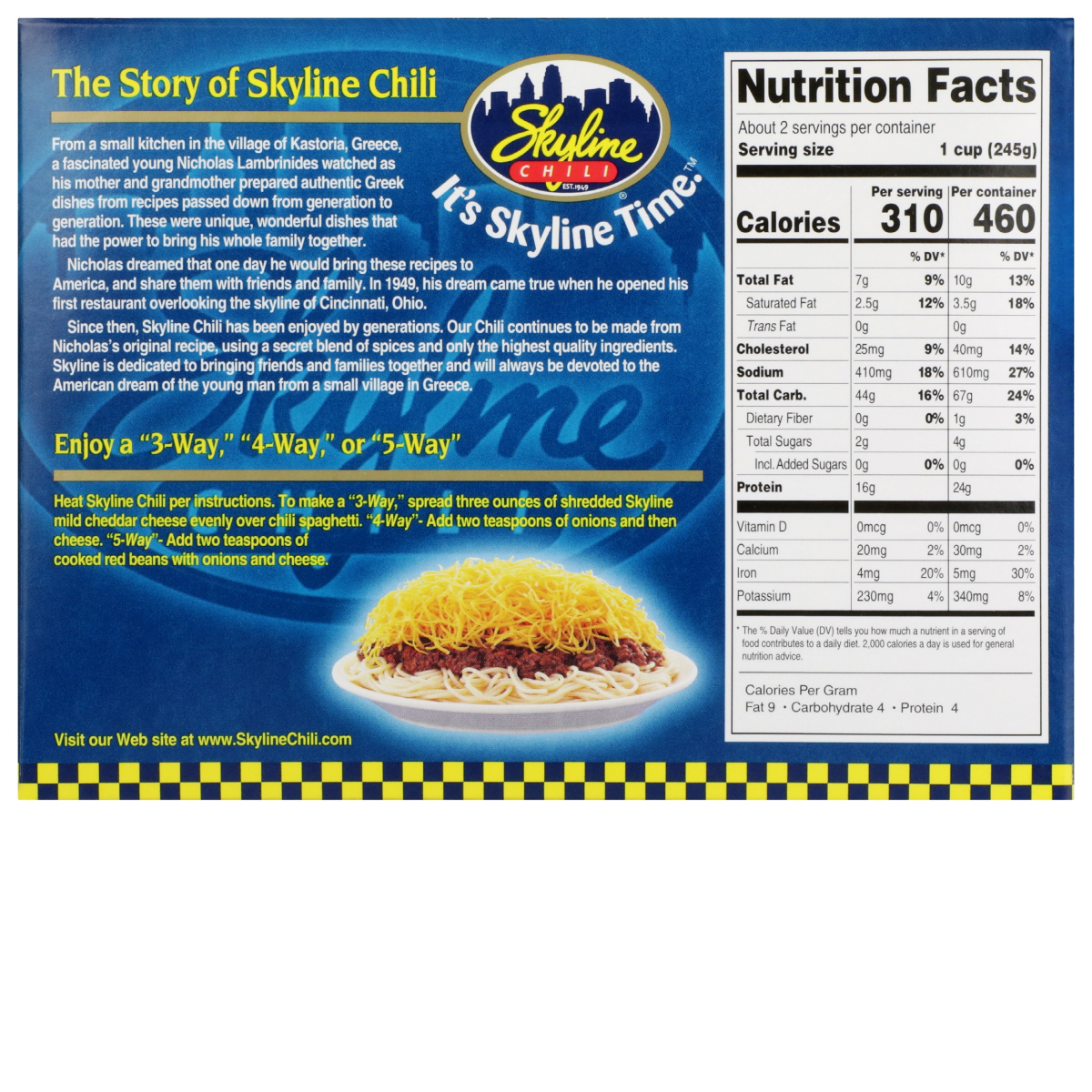 slide 2 of 2, Skyline Chili Spaghetti 13 oz, 13 oz