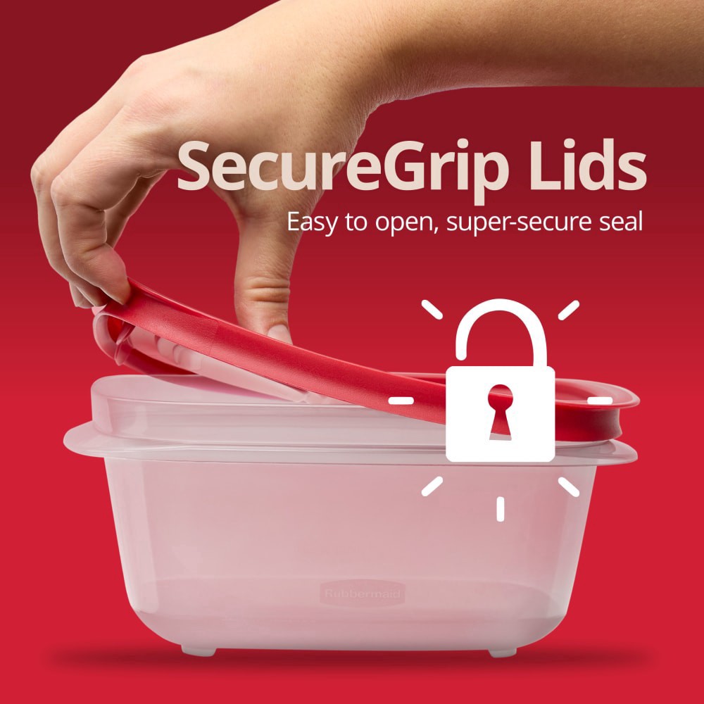 slide 5 of 6, Rubbermaid EasyStore Rectangle Containers, Food Storage Containers with Lids, 20 Pieces, 20 ct
