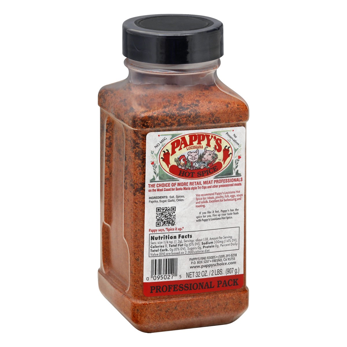 slide 2 of 10, Pappy's Hot Spice Seasoning, 32 oz