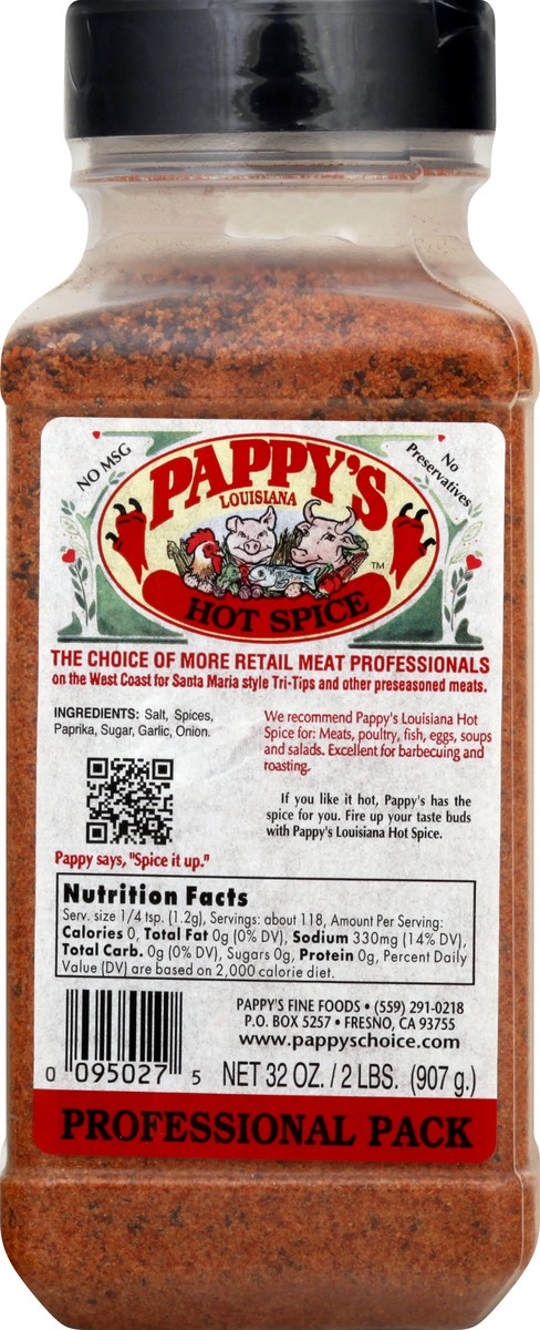 slide 9 of 10, Pappy's Hot Spice Seasoning, 32 oz