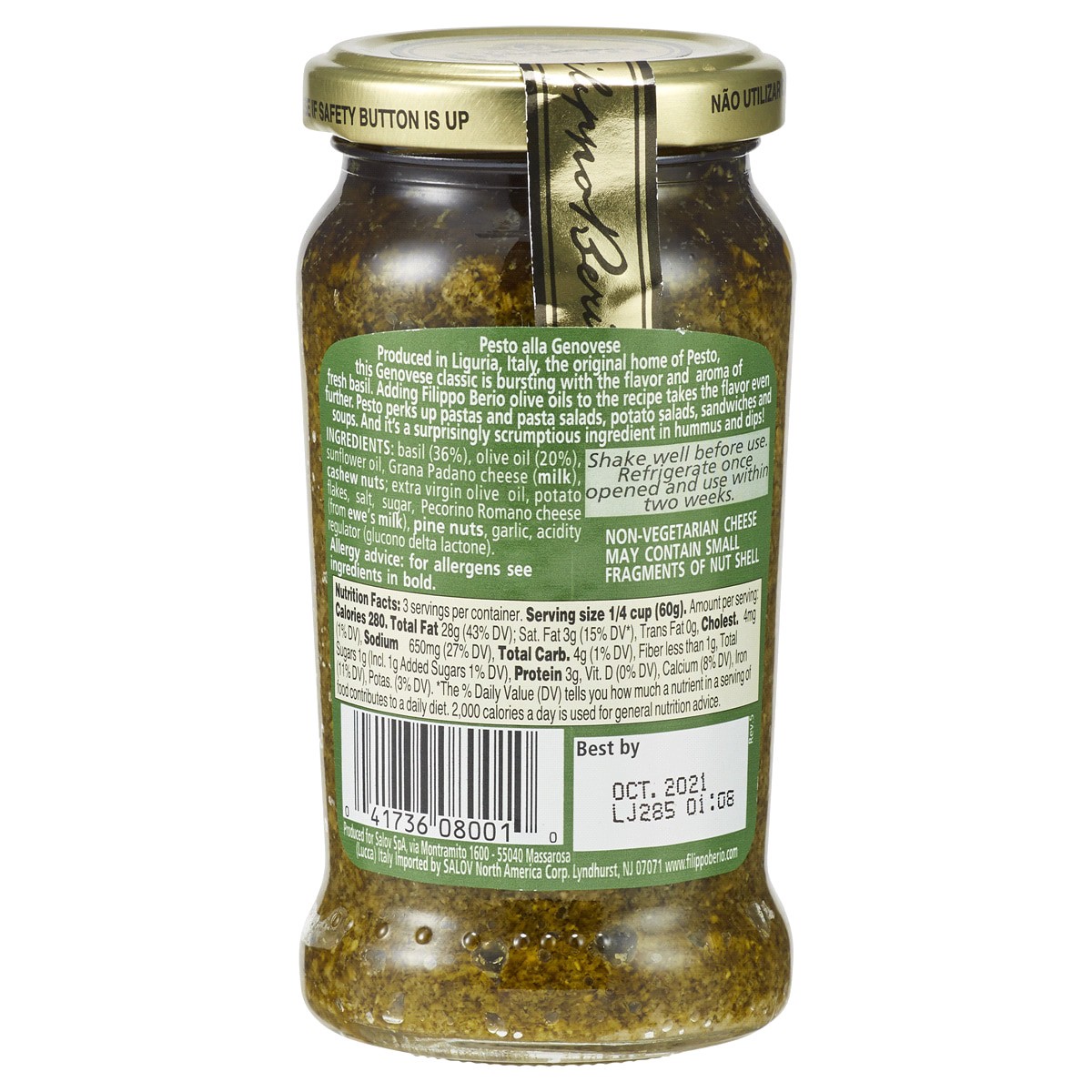 slide 2 of 2, Filippo Berio Classic Pesto 6.7 oz. Jar, 6.7 oz