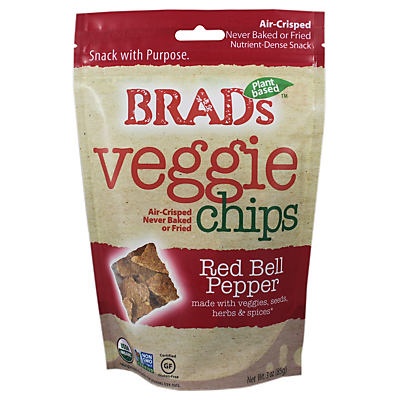 slide 1 of 1, Brad's Chips Red Bell Pepper Raw, 3 oz
