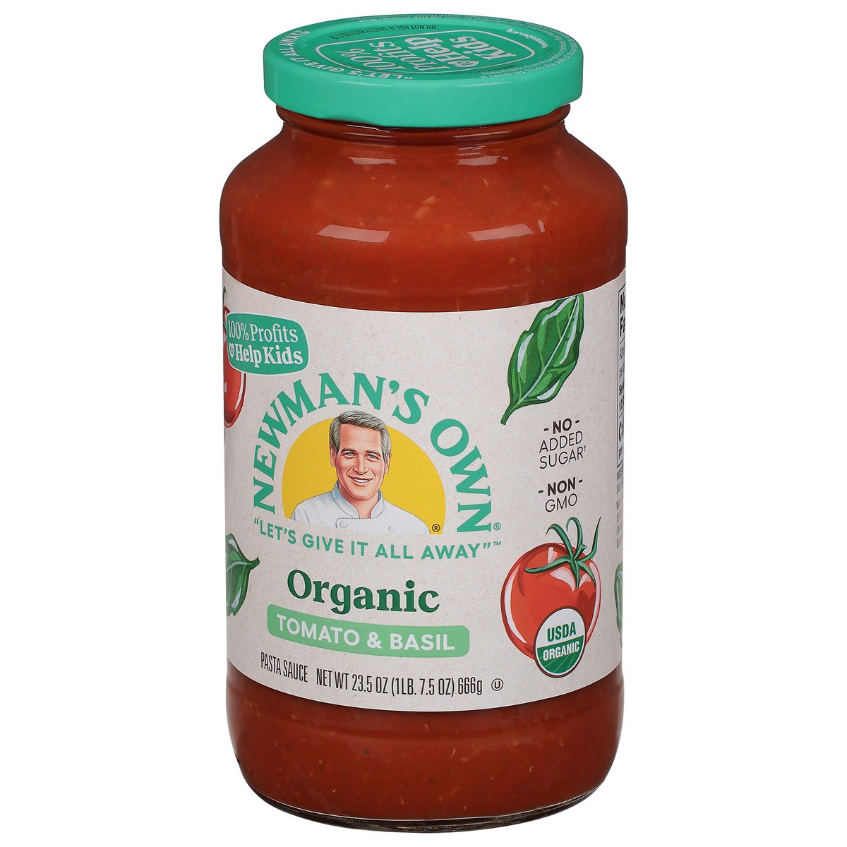 slide 3 of 9, Newman's Own Organic Tomato & Basil Pasta Sauce 23.5 oz, 23.5 oz