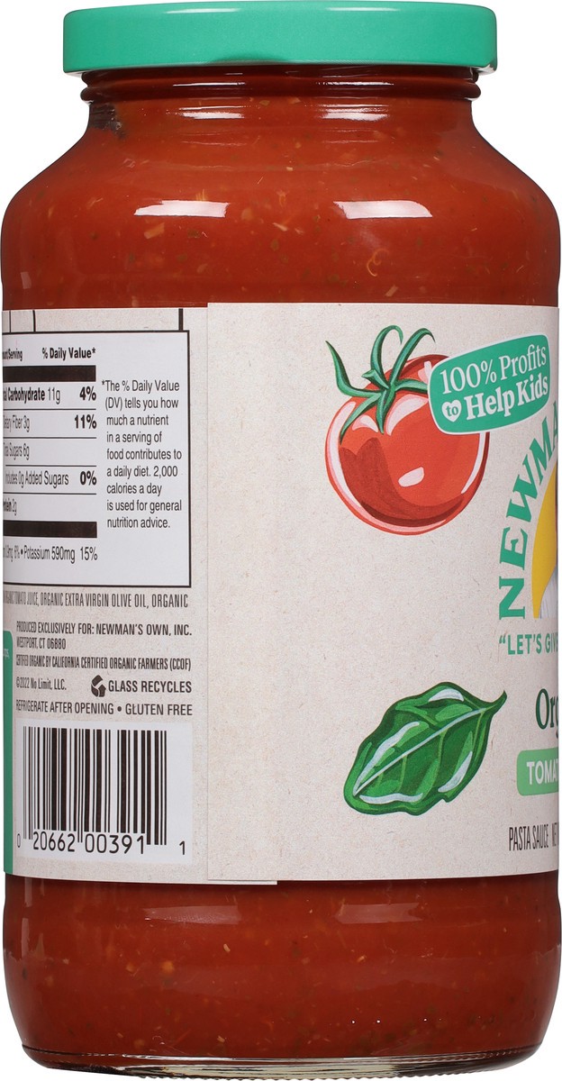 slide 4 of 9, Newman's Own Organic Tomato & Basil Pasta Sauce 23.5 oz, 23.5 oz