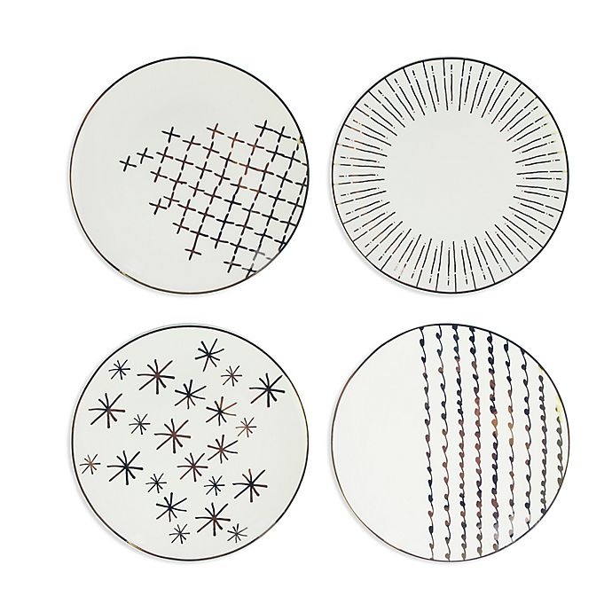 slide 1 of 1, American Atelier Festive Salad Plates, 4 ct