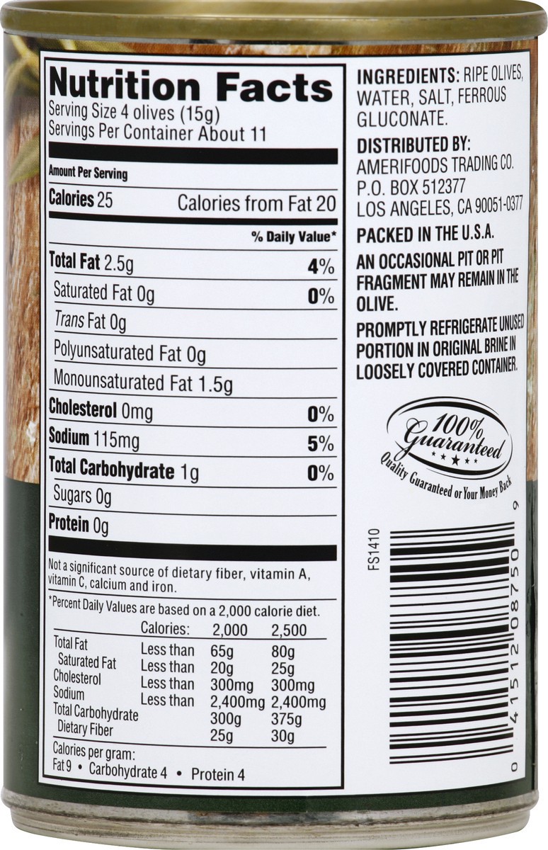 slide 4 of 6, First Street Large Pitted Ripe Olives, 6 oz