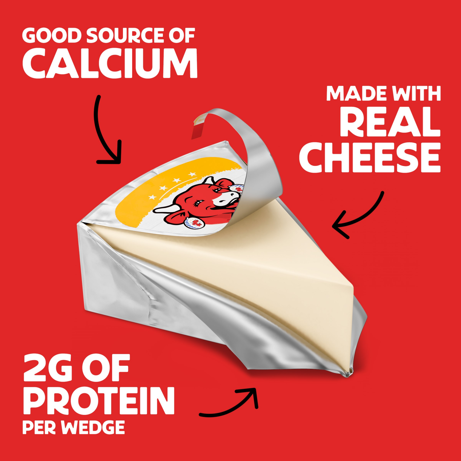 slide 6 of 7, The Laughing Cow Creamy White Cheddar Flavor Spreadable Cheese Wedges, 8 pack (5.4 oz), 8 ct, 5.4 oz