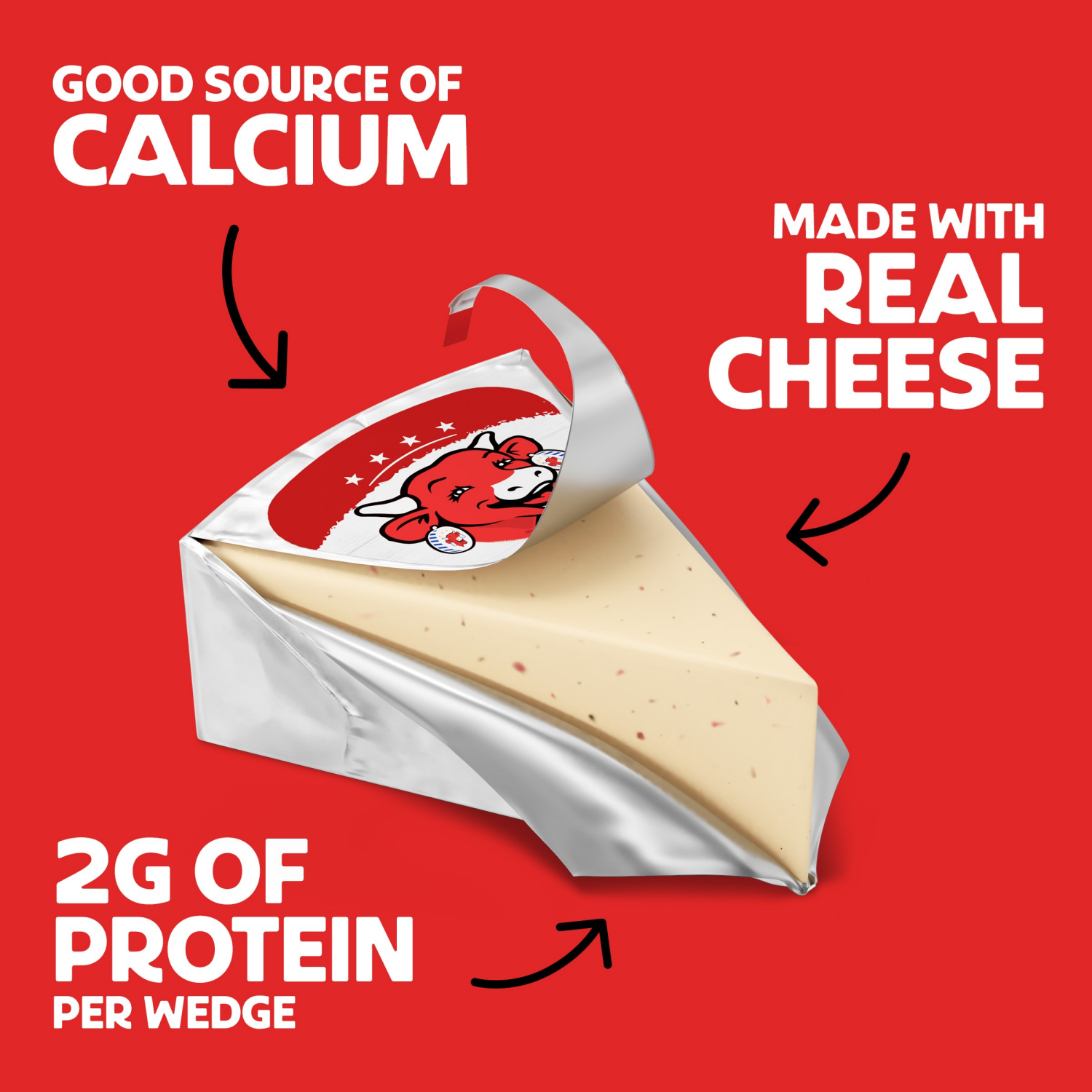 slide 6 of 7, The Laughing Cow Creamy Spicy Pepper Jack Spreadable Cheese Wedges, 8 pack (5.4 oz), 8 ct, 5.4 oz