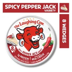 The Laughing Cow Creamy Spicy Pepper Jack Spreadable Cheese Wedges, 8 pack (5.4 oz)