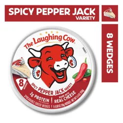 The Laughing Cow Creamy Spicy Pepper Jack Spreadable Cheese Wedges, 8 pack (5.4 oz)