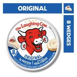 The Laughing Cow Creamy Original Spreadable Cheese Wedges, 8 Pack, 5.4 Oz