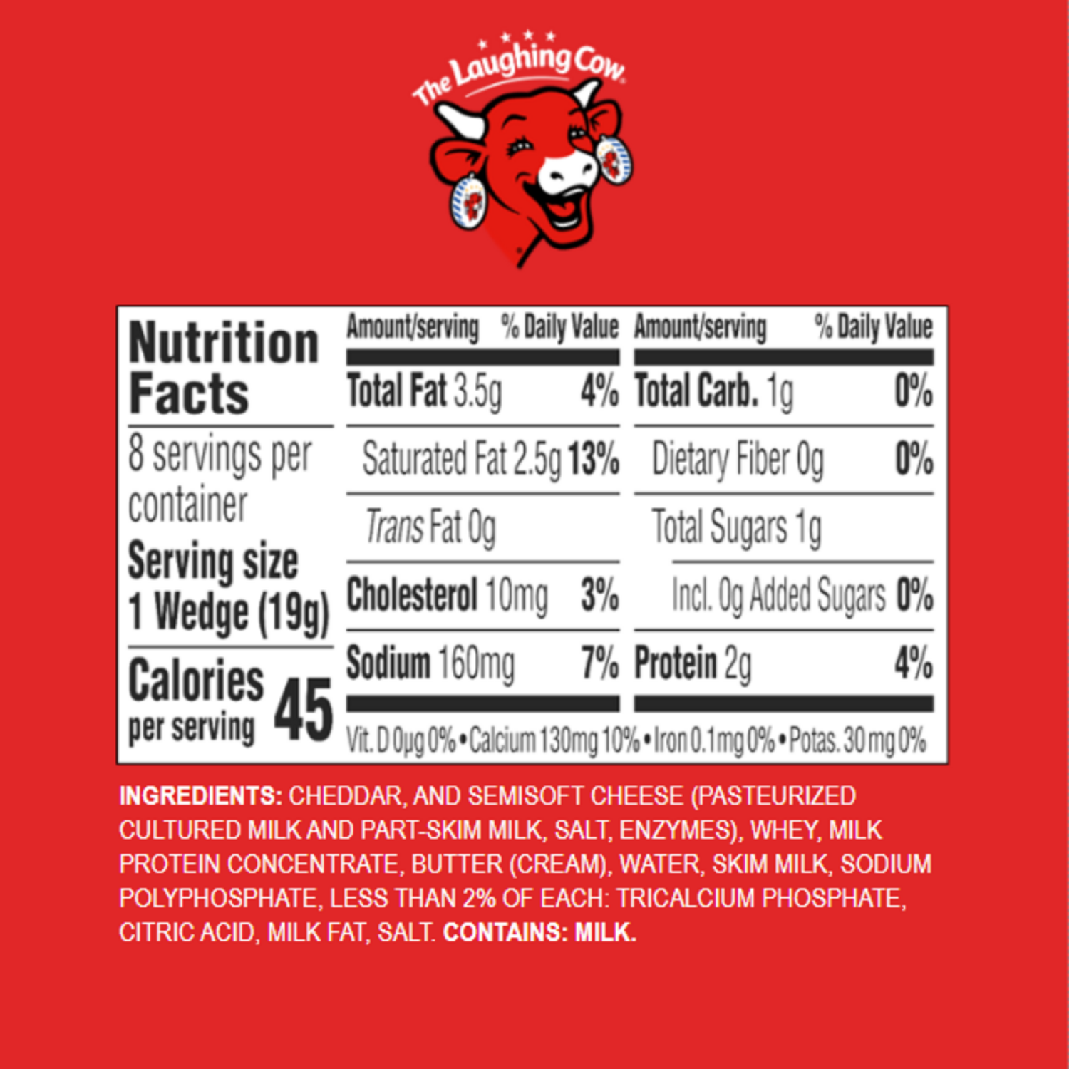 slide 4 of 7, The Laughing Cow Creamy Original Spreadable Cheese Wedges, 16 Portions, 10.9 oz