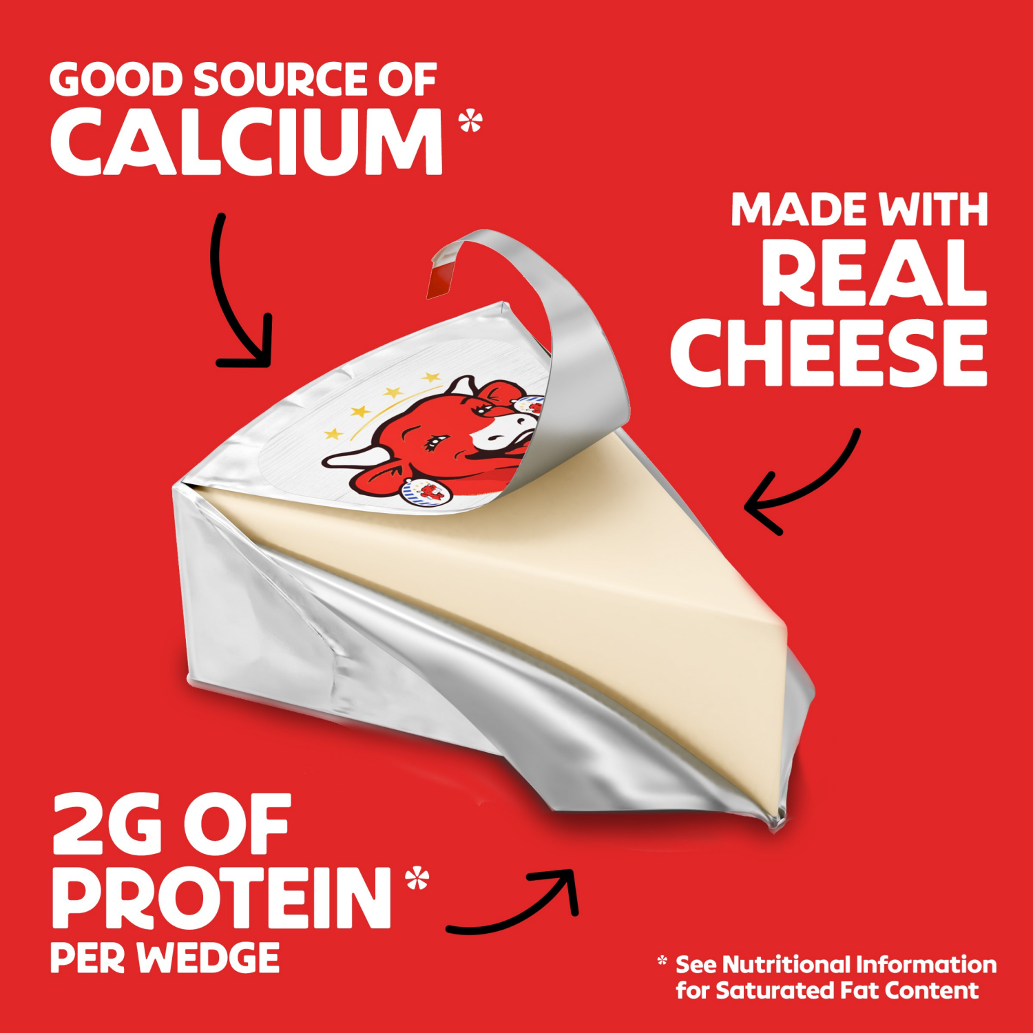 slide 6 of 7, The Laughing Cow Creamy Original Spreadable Cheese Wedges, 16 Portions, 10.9 oz