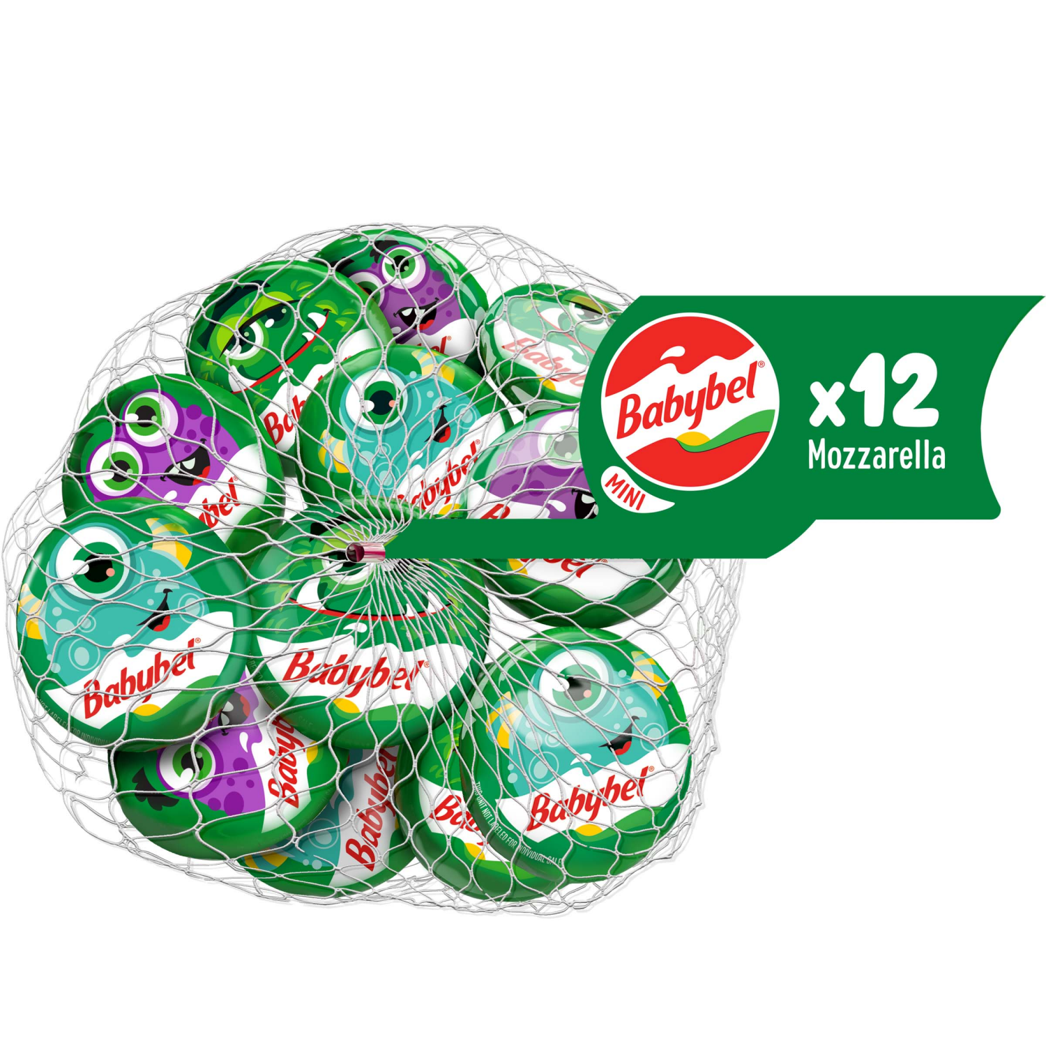 slide 1 of 8, MINI BABYBEL Semisoft Cheese, Reduced Fat, Mozzarella Variety, Mini, 12 ct