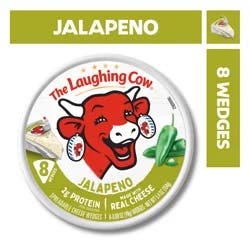 The Laughing Cow Creamy Jalapeño Spreadable Cheese Wedges, 5.4 oz