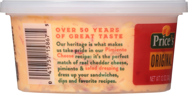 slide 4 of 17, PRICES Price's Pimiento Cheese Spread, Original, 12 oz, 12 oz