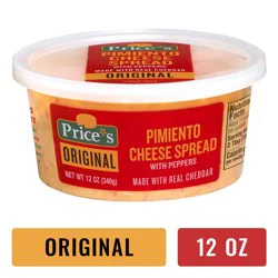PRICES Price's Original Pimiento Cheese Spread With Peppers, 12 Oz