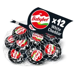 Babybel Cheese, Semisoft, White Cheddar Variety, Mini