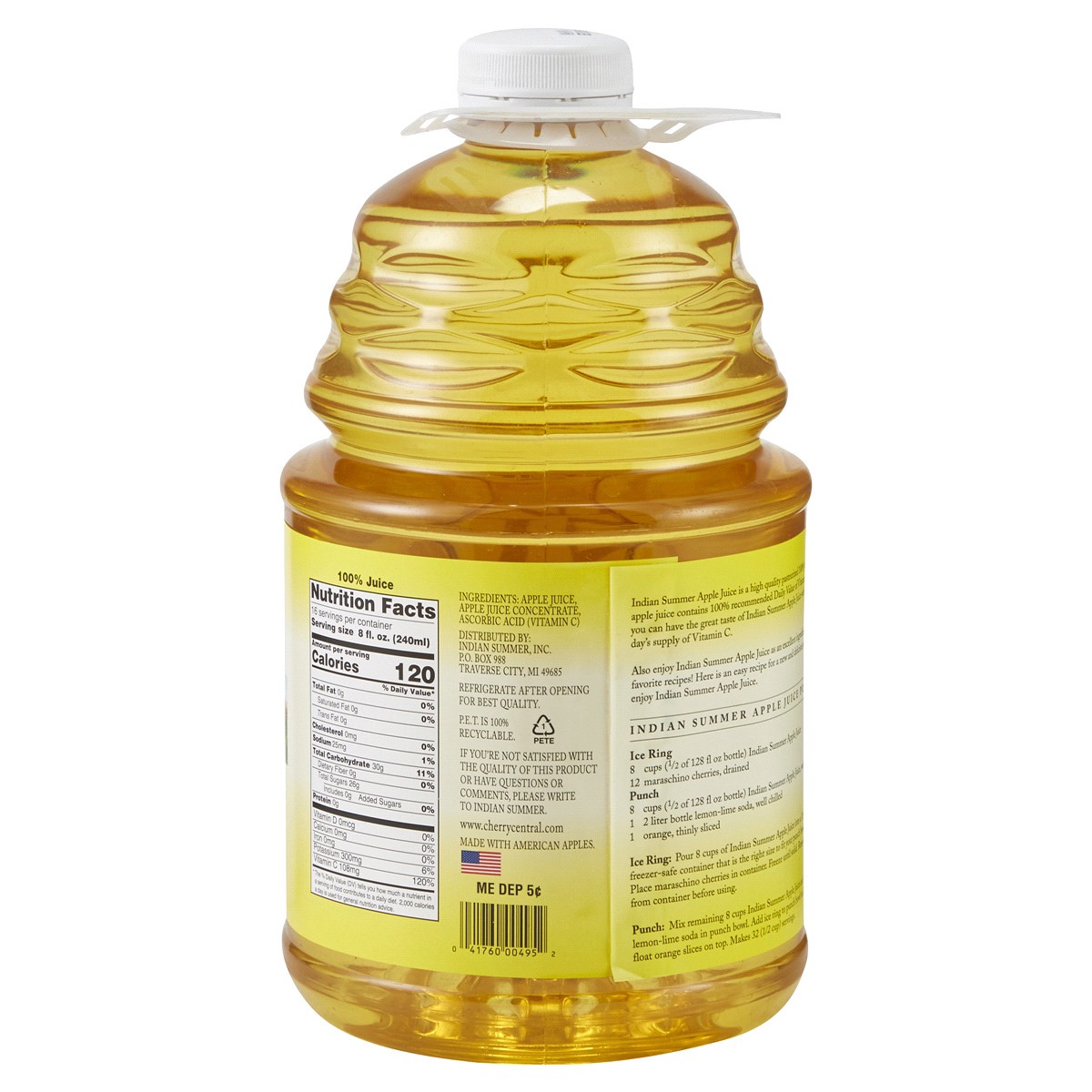 slide 2 of 2, Indian Summer Premium Apple Juice 128 fl oz, 128 fl oz
