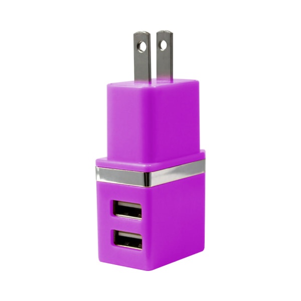 slide 1 of 5, Duracell Dual Usb Wall Charger, Metallic Purple, 1 ct