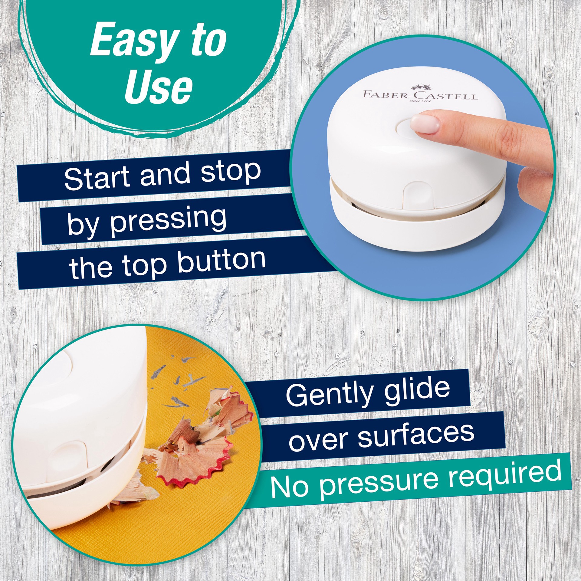 slide 2 of 10, Faber-Castell Artist Desktop Vacuum, 3.35 in x 3.35 in x 2.36 in