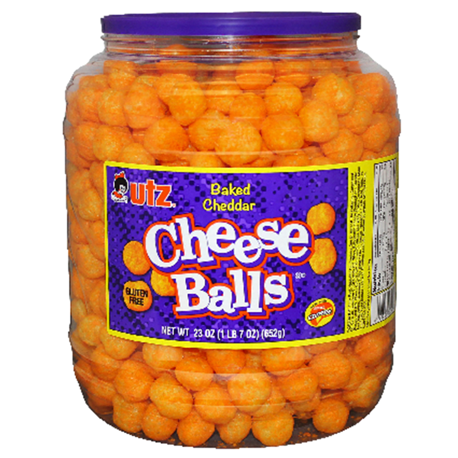 slide 1 of 1, Utz 23 oz Utz Cheeseball Barrel, 23 oz