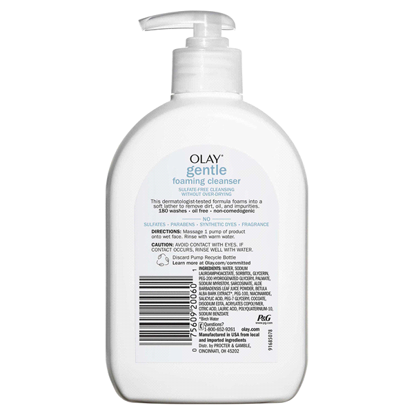 slide 3 of 29, Olay Birch Water Gentle Foam Cleanser, 16 fl oz
