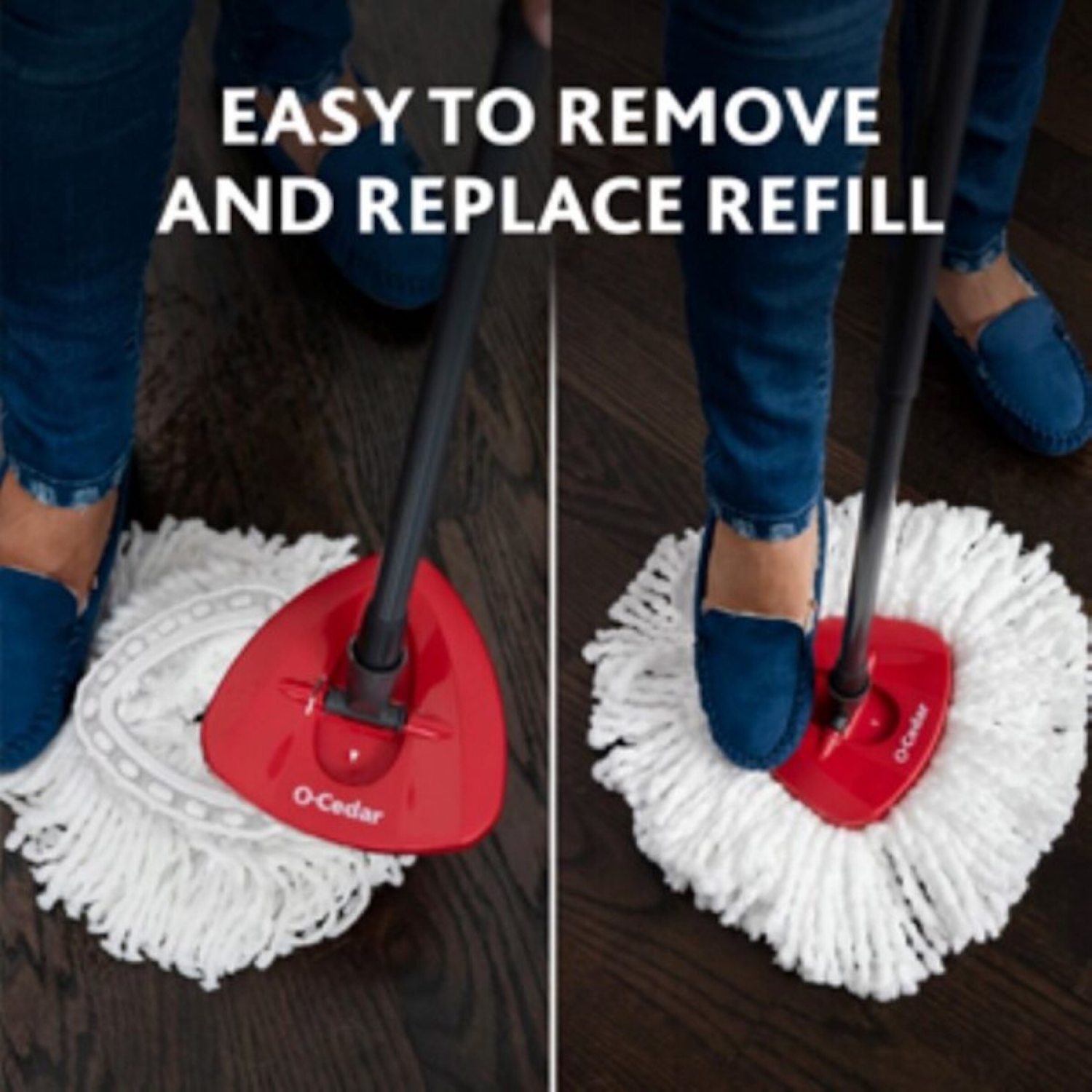 slide 3 of 8, O-Cedar Easy Wring Microfiber Spin Mop System 1 Kit, 1 ct