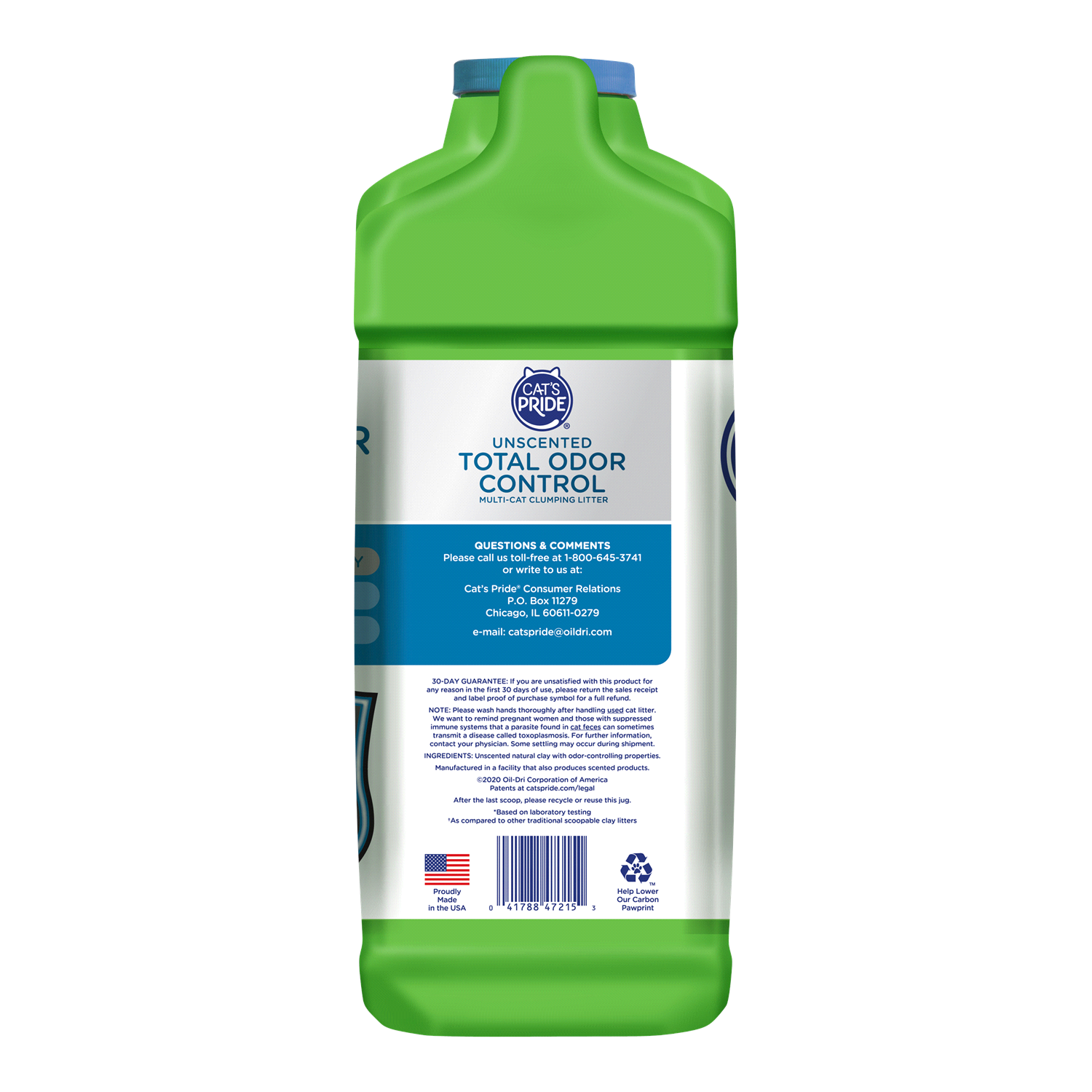 slide 3 of 3, Cat's Pride Unscented Total Odor Control Multi-Cat Clumping Litter, 15 lb