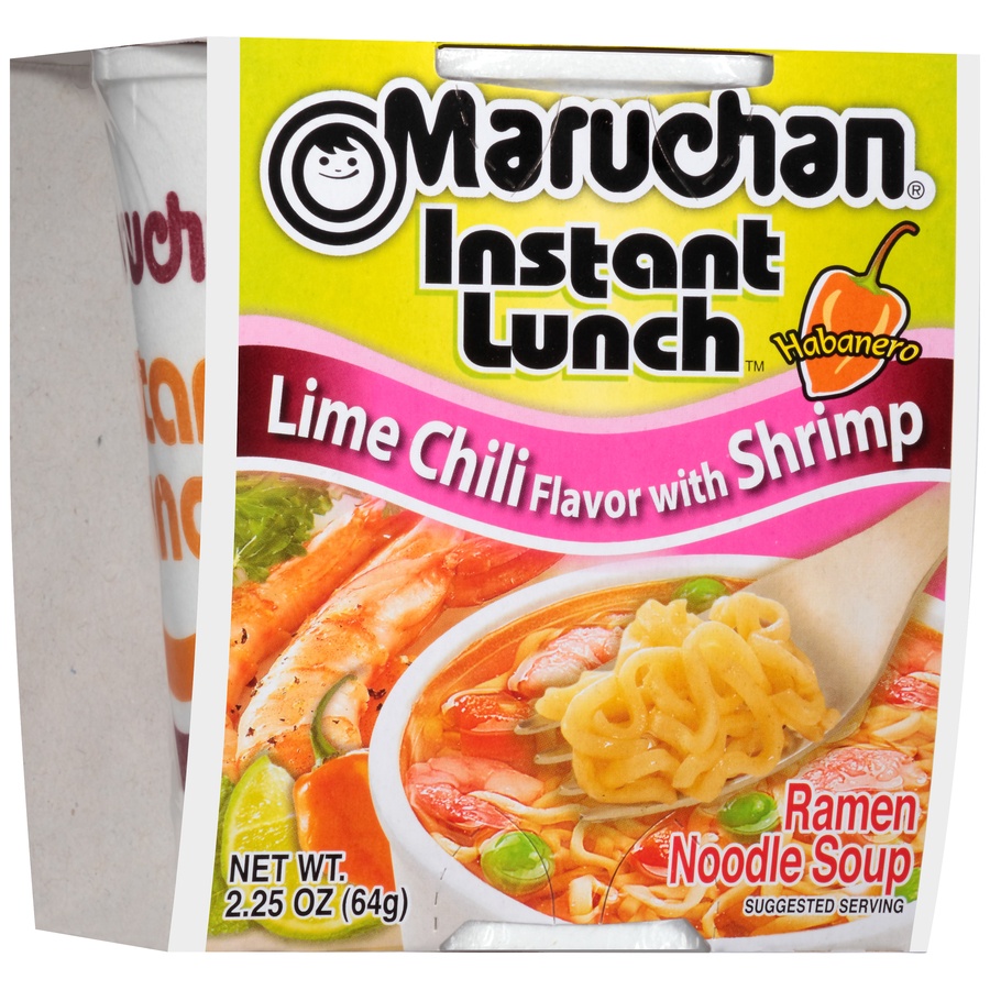 slide 4 of 8, Maruchan Instant Lunch Hot & Spicy Lime Chili Flavor with Shrimp Ramen Noodle Soup - 2.25 oz, 2.25 oz