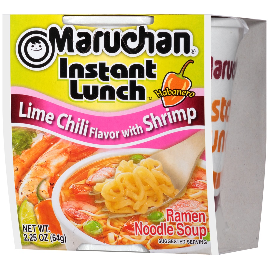 slide 5 of 8, Maruchan Instant Lunch Hot & Spicy Lime Chili Flavor with Shrimp Ramen Noodle Soup - 2.25 oz, 2.25 oz