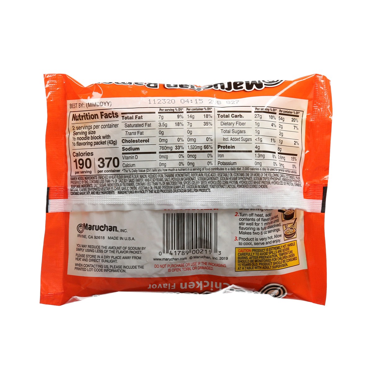 slide 2 of 2, Maruchaninc Chicken Ramen Noodle Soup, 3 oz