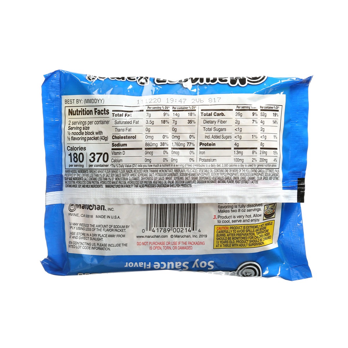 slide 2 of 2, Maruchan Oriental Flavor Ramen Noodle Soup, 3 oz