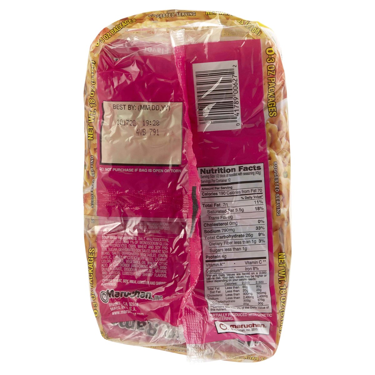 slide 2 of 2, Maruchan Souper 6 Pack Shrimp Flavor Ramen Noodle Soup 6 - 3 oz Packs, 6 ct