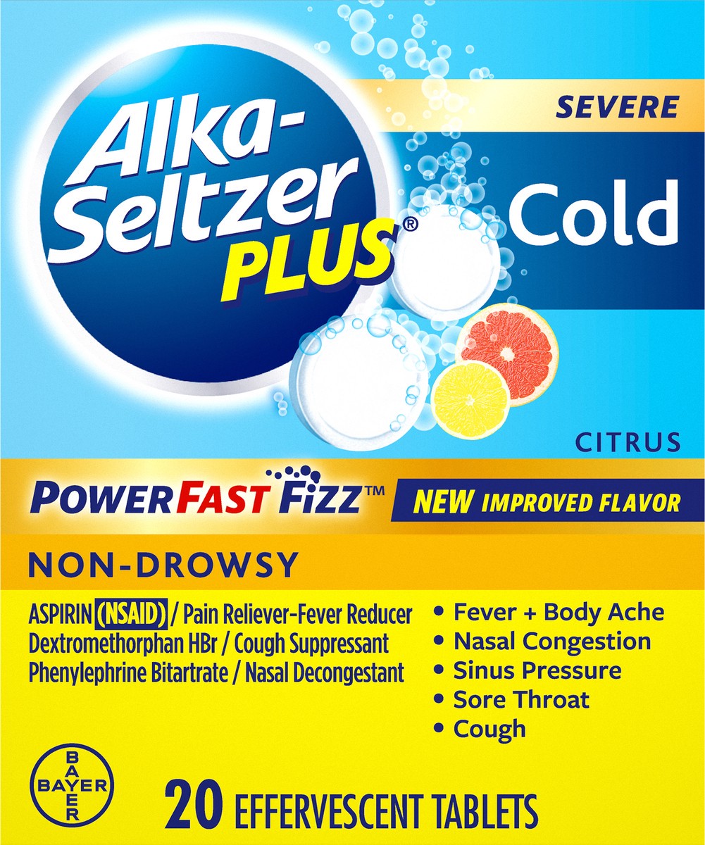 slide 3 of 9, Alka-Seltzer Cold Powerfast, 20 ct