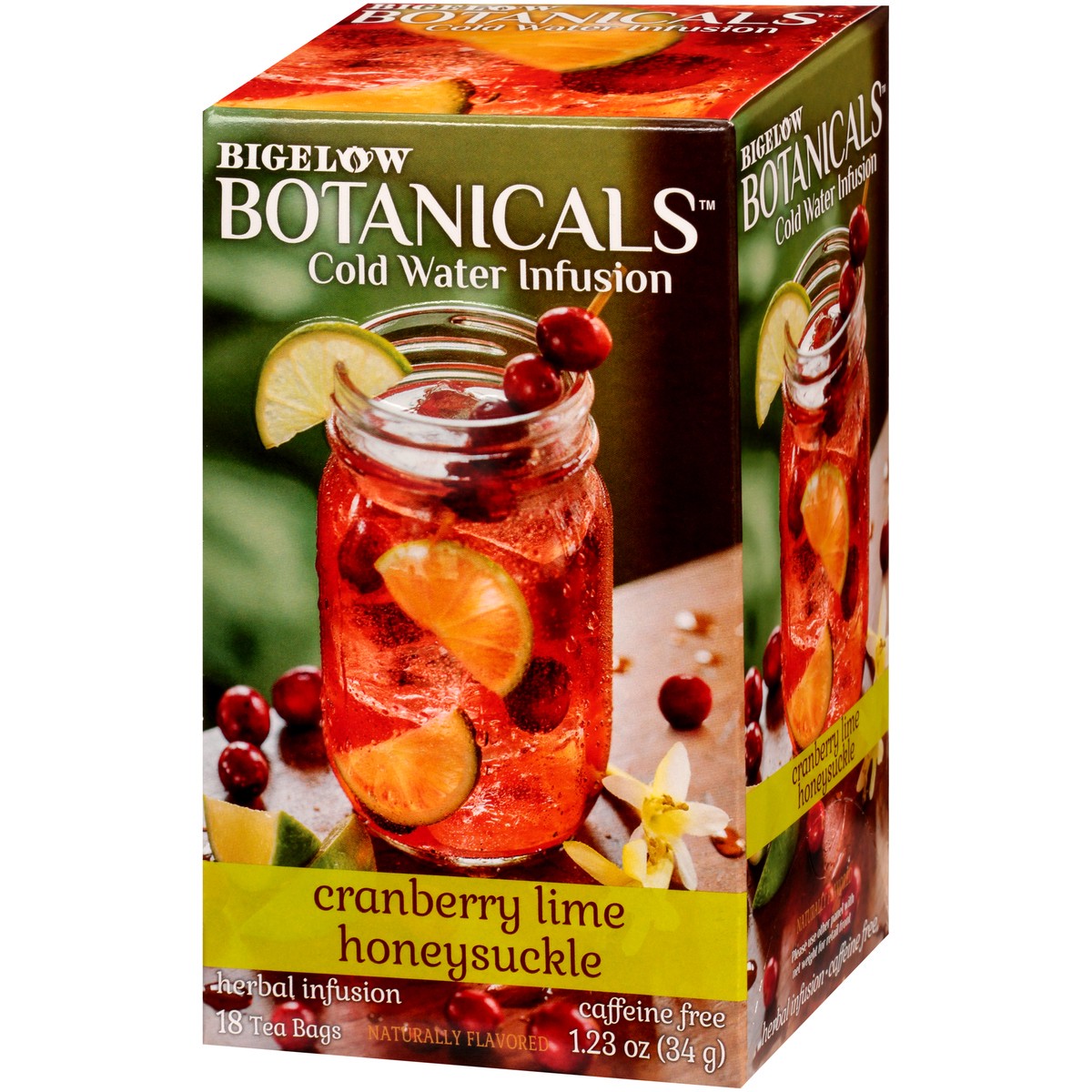 slide 5 of 9, Bigelow Botanicals Cold Water Infusion Tea Bags, Cranberry Lime Honeysuckle - 18 ct, 18 ct